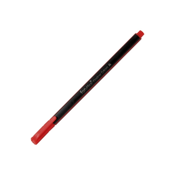 Rostirón, tűfilc vízbázisú, 0,4mm, Foroffice piros